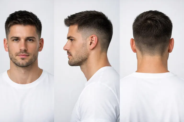 collection of mid taper fade for straight hair styles showing clean fades, textured tops, and different modern variations