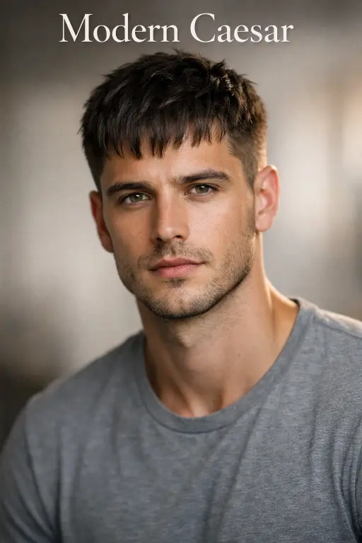 man with low taper fade messy top hairstyle featuring textured medium-length hair and clean tapered sides