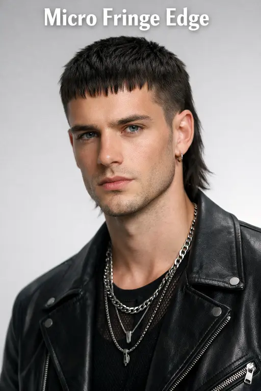 modern low taper mullet hairstyle with clean tapered sides and longer textured back on straight hair