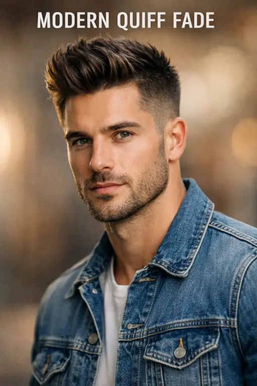 variety of high fade haircuts for men showing different styles, textures, and top lengths with clean faded sides