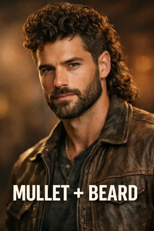 different curly mullet haircuts for men showing fade, taper, and textured styles with natural curls and varied lengths