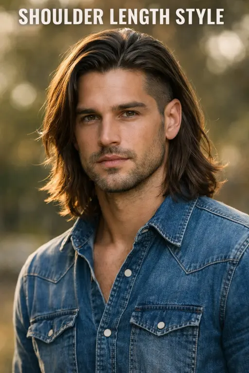 High taper fade long hairstyles for men featuring clean faded sides with long textured hair on top styled in different modern looks