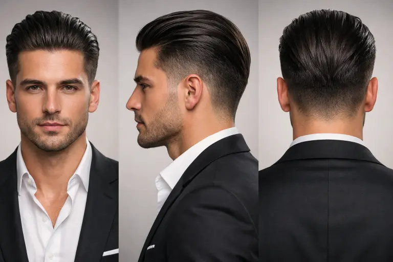 High taper fade long hairstyles for men featuring clean faded sides with long textured hair on top styled in different modern looks