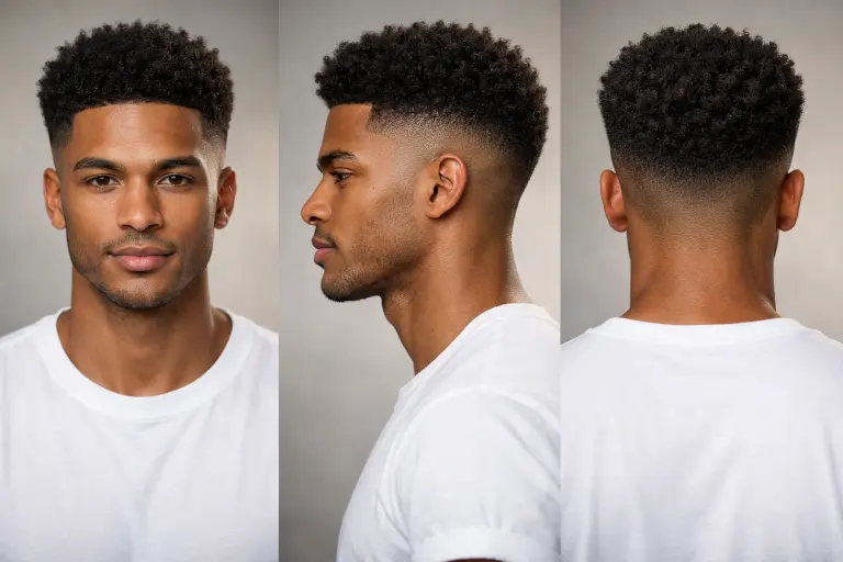 Collection of high taper fade short haircuts for men showing clean fades, textured tops, and modern short styles for different hair types