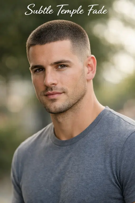 clean buzz cut fade styles for men showing low, mid, and high fades with short textured top on different hair types
