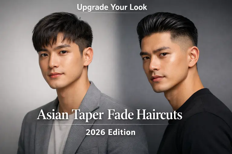 Low taper fade with natural top on straight thick Asian hair, softly blended sides with lightly textured volume on top for a clean everyday look