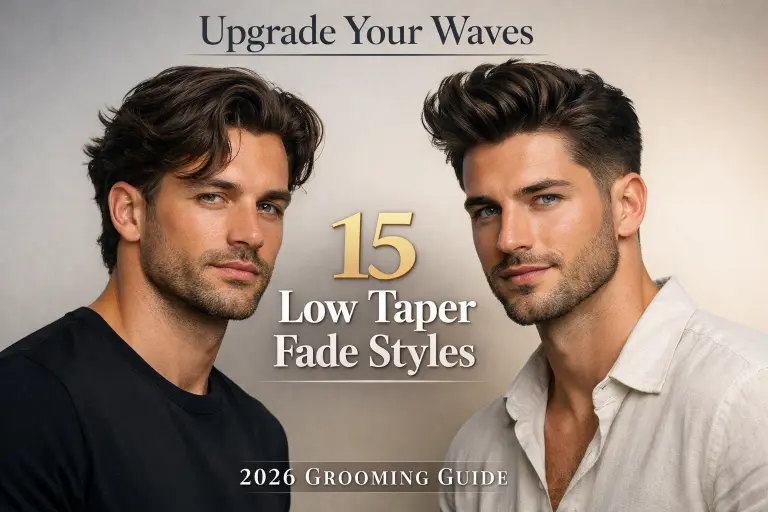 taper fade wavy hairstyle for men with balanced volume and natural wave pattern