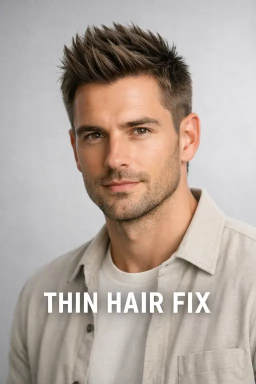 Collection of faux hawk haircuts for men showing different lengths, fades, and textures with volume styled through the center
