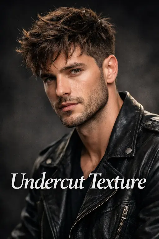 man with low taper fade messy top hairstyle featuring textured medium-length hair and clean tapered sides