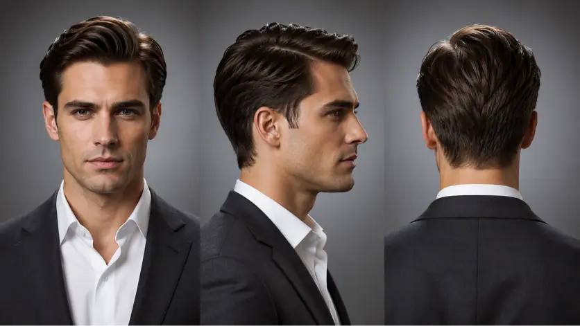 Modern gentleman haircut styles for men featuring classy side parts, textured quiffs, slick backs, taper fades, and executive hairstyles designed for different face shapes, hair types, and professional modern looks.