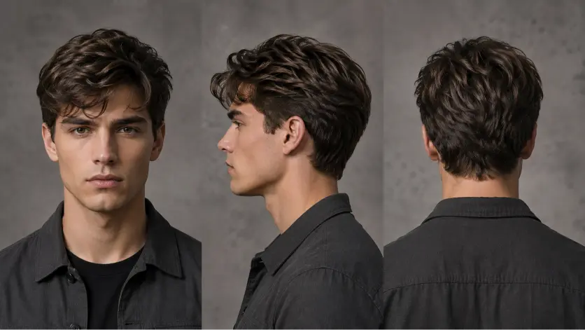 Short flow haircut styles for men featuring textured layers, taper fades, wavy flow, hockey flow, and modern short hairstyles with effortless movement and masculine styling for different face shapes and hair types