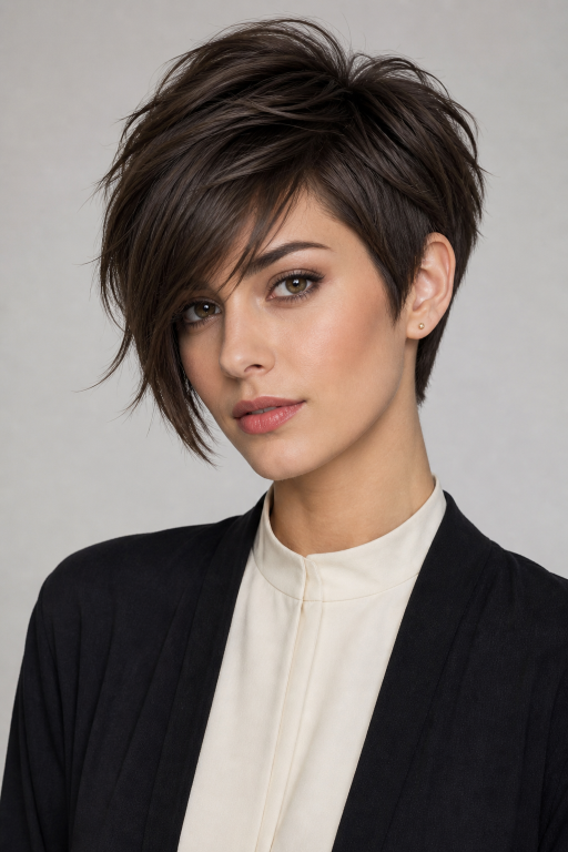 Short shaggy pixie haircuts with textured layers, volume, and modern styling for different face shapes and hair types
