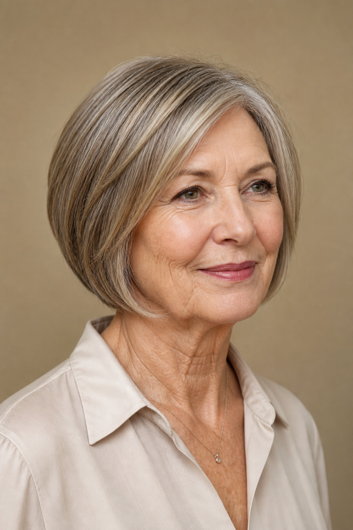 Short layered pixie haircut for women over 60 with thin fine hair adding volume and lift