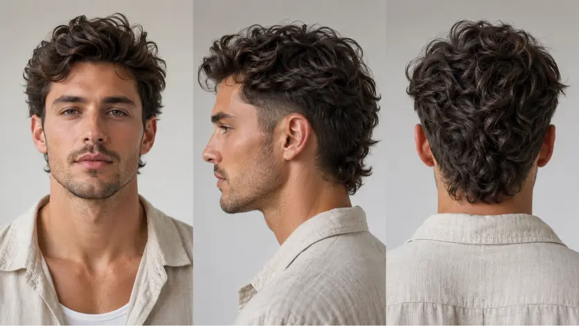 Man with a modern burst fade mohawk haircut featuring textured volume, sharp faded sides, and bold masculine style trend for men