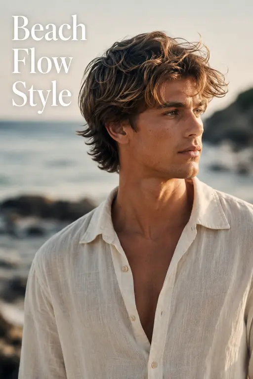 Short flow haircut styles for men featuring textured layers, taper fades, wavy flow, hockey flow, and modern short hairstyles with effortless movement and masculine styling for different face shapes and hair types