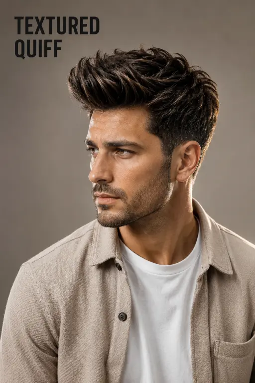 Modern gentleman haircut styles for men featuring classy side parts, textured quiffs, slick backs, taper fades, and executive hairstyles designed for different face shapes, hair types, and professional modern looks.