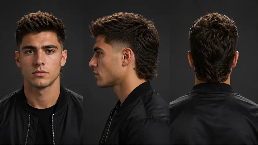 Stylish short modern mullet hairstyles for men in %currentyear% featuring textured cuts, fade mullets, curly mullets, taper styles, and trendy modern men’s haircuts for different face shapes and hair types