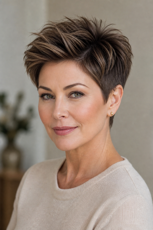 Short shaggy pixie haircuts with textured layers, volume, and modern styling for different face shapes and hair types