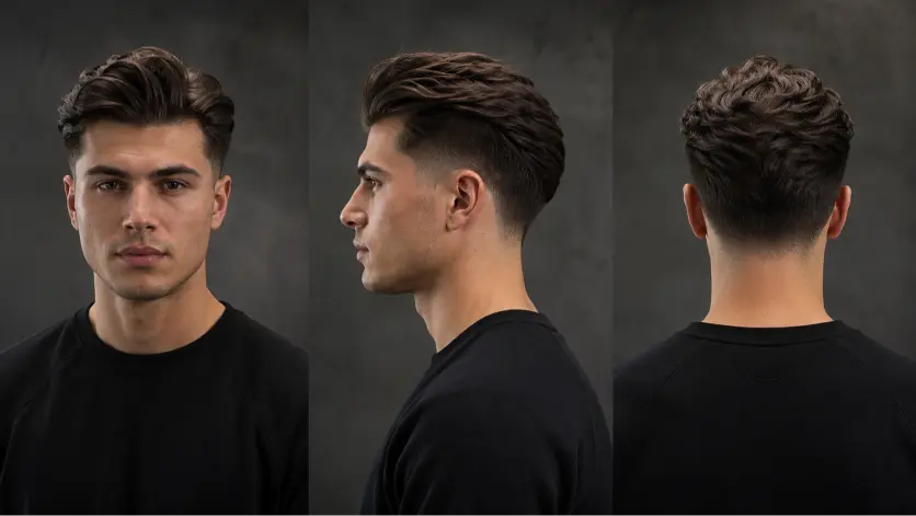 Short flow haircut styles for men featuring textured layers, taper fades, wavy flow, hockey flow, and modern short hairstyles with effortless movement and masculine styling for different face shapes and hair types