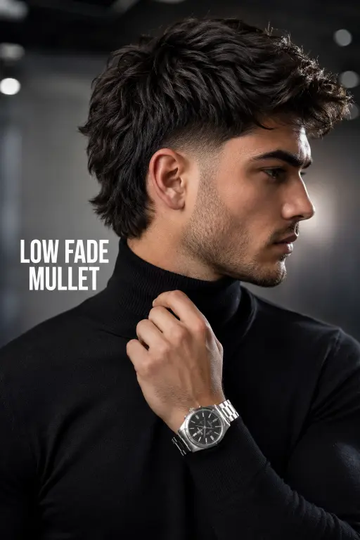 Stylish short modern mullet hairstyles for men in %currentyear% featuring textured cuts, fade mullets, curly mullets, taper styles, and trendy modern men’s haircuts for different face shapes and hair types