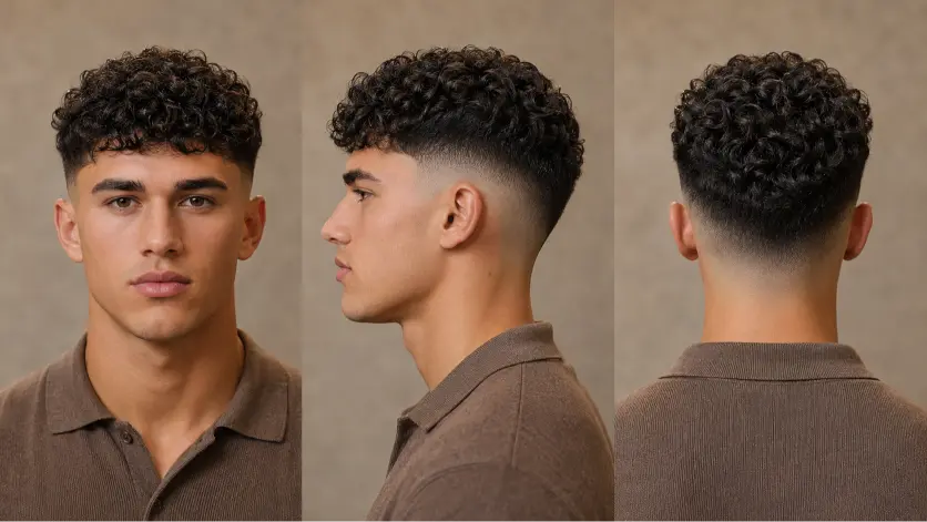 Man with a modern French crop high fade haircut featuring textured top layers, sharp faded sides, and a clean masculine finish, showcasing trendy men’s hairstyle inspiration for 2026.
