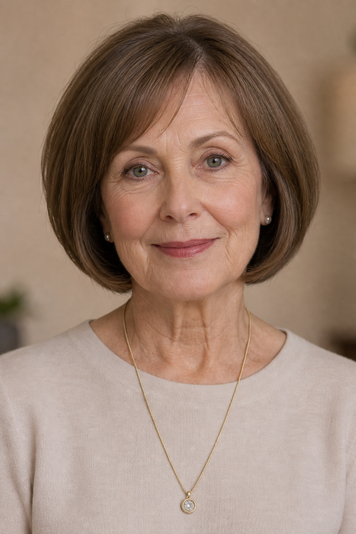 Short layered pixie haircut for women over 60 with thin fine hair adding volume and lift