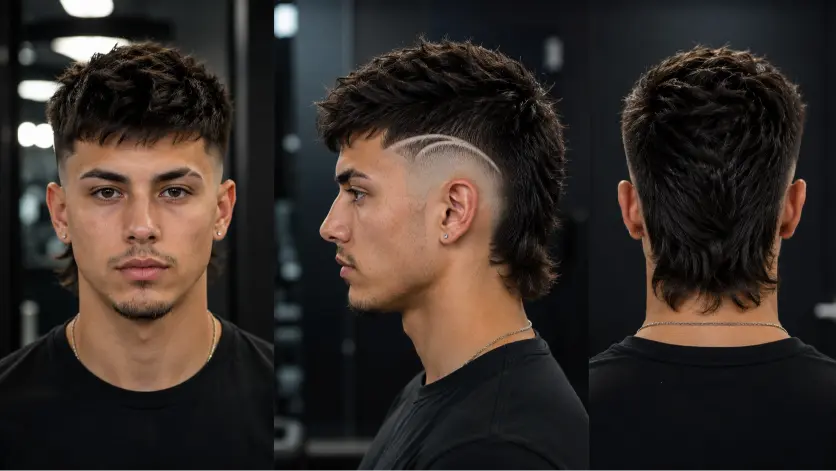 Stylish short modern mullet hairstyles for men in %currentyear% featuring textured cuts, fade mullets, curly mullets, taper styles, and trendy modern men’s haircuts for different face shapes and hair types