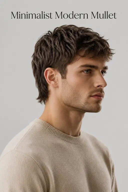 Stylish short modern mullet hairstyles for men in %currentyear% featuring textured cuts, fade mullets, curly mullets, taper styles, and trendy modern men’s haircuts for different face shapes and hair types