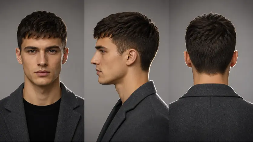 Modern gentleman haircut styles for men featuring classy side parts, textured quiffs, slick backs, taper fades, and executive hairstyles designed for different face shapes, hair types, and professional modern looks.
