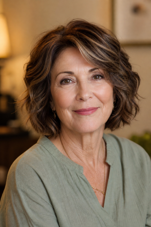 Short layered hairstyles for women over 60 showcasing modern volume, texture, and easy-to-maintain elegant looks