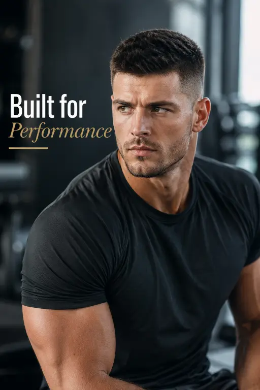 one powerfull image alt Clean and sharp crew cut haircut for men with modern fade, textured top, and masculine low maintenance style for every face shape