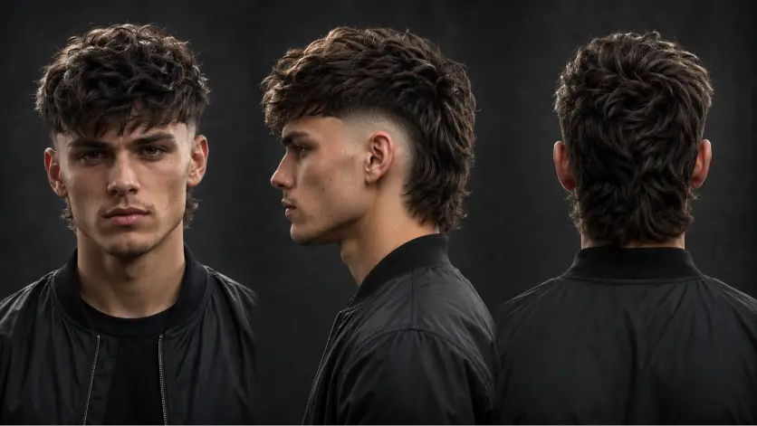 Stylish short modern mullet hairstyles for men in %currentyear% featuring textured cuts, fade mullets, curly mullets, taper styles, and trendy modern men’s haircuts for different face shapes and hair types