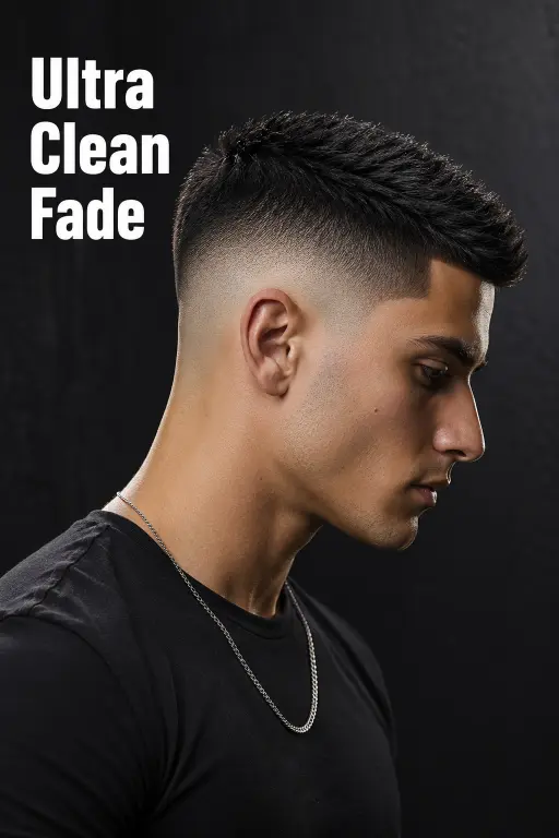 one powerfull image alt Clean and sharp crew cut haircut for men with modern fade, textured top, and masculine low maintenance style for every face shape