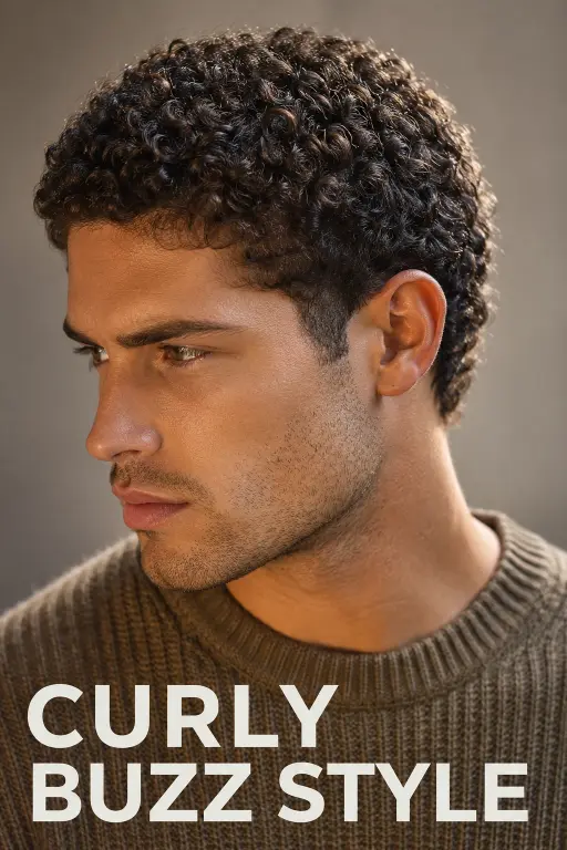 Modern long buzz cut hairstyles for men featuring fades, textured buzz cuts, beard combinations, and bold masculine looks