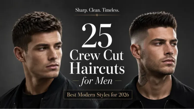 one powerfull image alt Clean and sharp crew cut haircut for men with modern fade, textured top, and masculine low maintenance style for every face shape